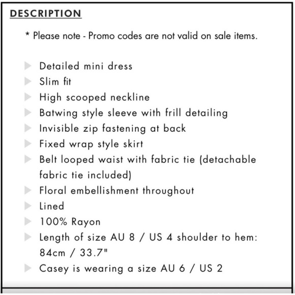 Princess Polly Dandelion Mini Dress Size 4 - Picture 10 of 10